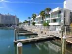 marina lined with residential condominiums in sarasota, florida;