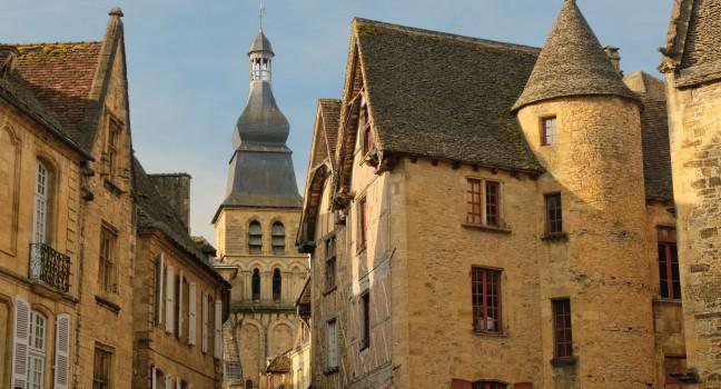 Streets of Sarlat, French medieval town;  