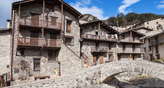 Medieval village of Beget, Girona province, Catalonia.