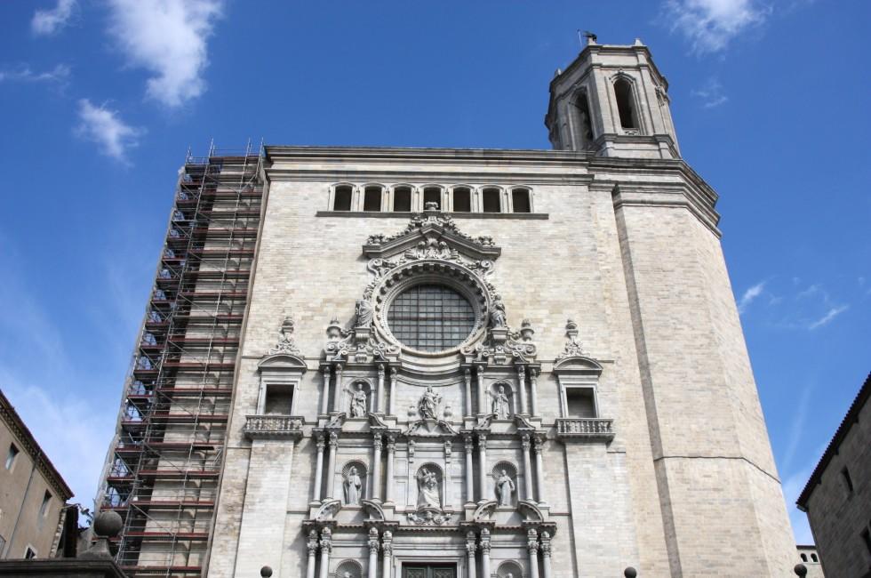 Girona Cathedral - catholic church in Catalonia, Spain. Beautiful religious architecture.