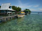 The beautiful sea at the islands of Bocas del Toro, a popular touristic destination in Panama.