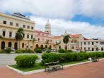 View of the national theater, casco viejo, Panama City famous building
