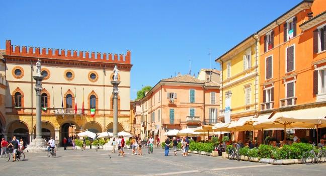 RAVENNA, ITALY &#xc3;&#x83;&#xc2;&#xa2;&#xc3;&#x82;?&#xc3;&#x82;?JUNE 27: tourists walking in People square. The city defined by UNESCO heritage of humanity has 3 million tourists per year. June 27, 2011 Ravenna Italy; 