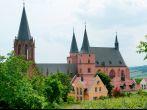 Oppenheim with Katharinenkirche in the Mainz-Bingen district of Rhineland-Palatinate in Germany.