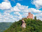 The fortress Trifels in Germany on a sunny day.