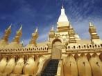 Golden pagada in Wat Pha-That Luang, Vientiane, Laos.