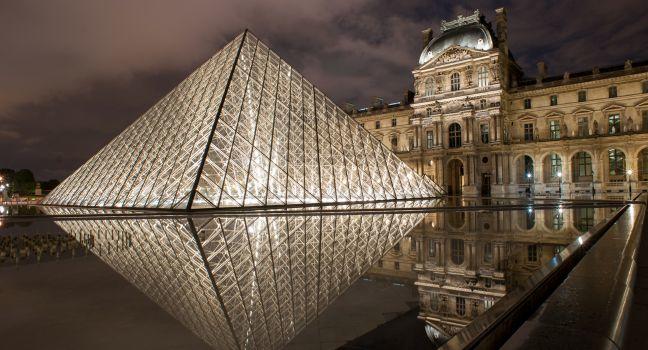 Louvre Pyramid, The Louvre, Paris, France