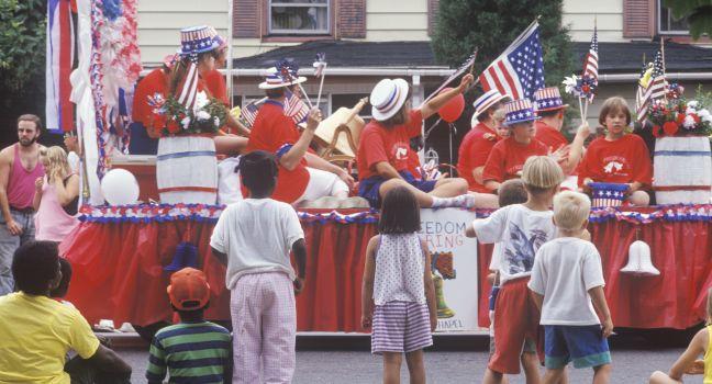 Float in July 4th Parade, Rock Hall, Maryland