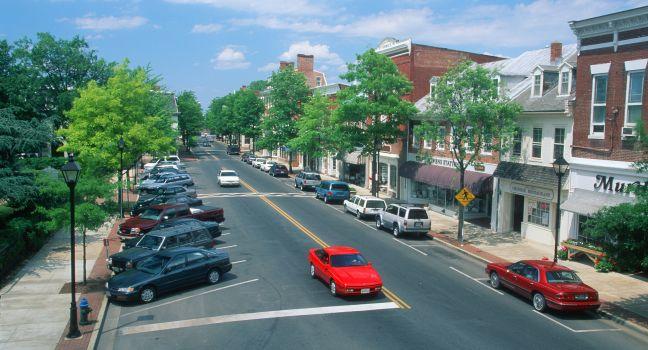EASTON, MARYLAND - CIRCA 1990's: Main Street, Easton, Maryland