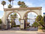 Paramount Pictures motion picture studio entrance sign near Hollywood, California