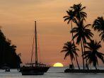 Sunset in Marigot Bay, St Lucia.