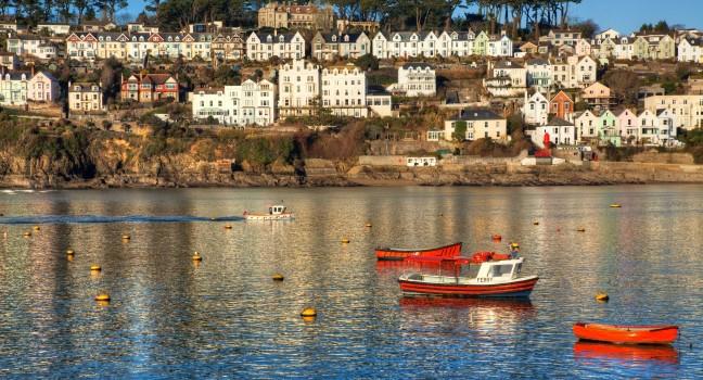 Fowey on the Cornwall coast of England;