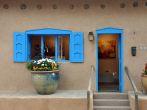 Blue Door and Window in Santa Fe's Canyon Road