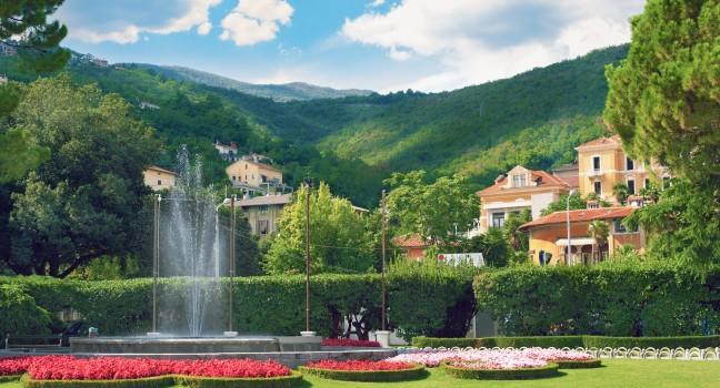 Main square in Opatija, Croatia.