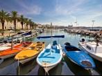 City of Split colorful harbor view, Dalmatia, Croatia
