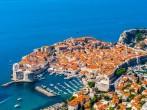 Aerial view Dubrovnik, a Croatian city on the Adriatic Sea, it is one of the most prominent tourist destinations in the Mediterranean. Pearl of the Adriatic
