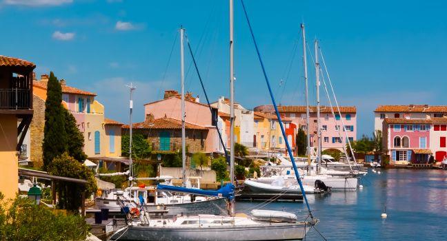 Yachts on the cost of Port Grimaud, France in May 20, 2013. 