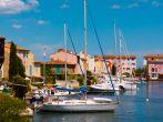 Yachts on the cost of Port Grimaud, France in May 20, 2013. 