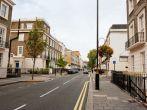 Traditional town houses at Belgravia district in London, England.