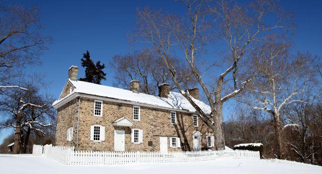 The Thompson-Neely House was used as a military hospital during the American Revolutionary War by General George Washington&#x2019;s Continental Army. Located in Washington Crossing State Park, Pennsylvania.