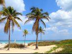 Caribbean beach Playa Megano in Playas del Este part of Havana Province. Sandy coast.