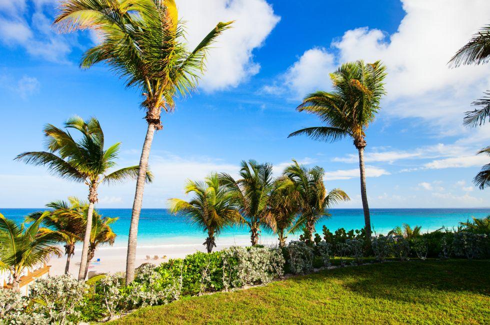 Beautiful tropical beach at Harbour island Bahamas