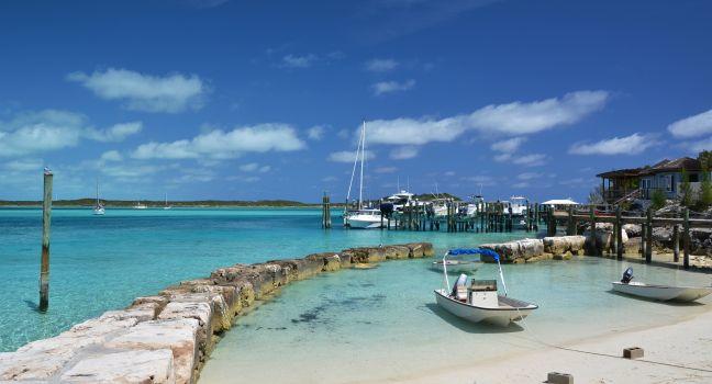 Little port at Exuma Cays. Bahamas.
