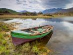 Boat at the Killarney lake in Co. Kerry, Ireland; 