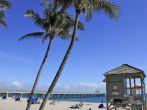 DEERFIELD BEACH, FLORIDA - FEBRUARY 1: With average winter temperatures in the 60s and 70s the scenic beachfront is a great place to relax on February 1, 2013 in Deerfield Beach, Florida. ; 