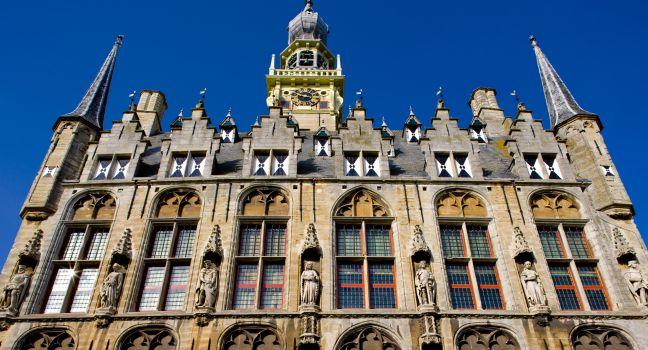 town hall, Veere, Zeeland, Netherlands; 