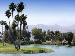 Rancho Mirage, California, usa &#xc3;&#xa2;?? april 2, 2015 : View of the golf course during the first round of ANA inspiration golf tournament, lpga tour, at the Mission Hills country club, in Rancho Mirage, ca