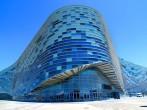 SOCHI, RUSSIA - JUNE  20: Finishing facade of ice rink for figure skating on June 20, 2013 in Sochi, Russia for Winter Olympic Games 2014.