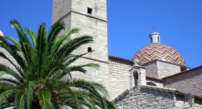 Sardinia, Italy Olbia, San paolo Church - Sardegna, Italia / Postcard shot of San paolo Church of Olbia, Sardinia, Italy - Sardegna, Italia; 