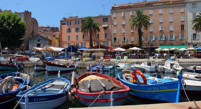 Fishing boats from Ajaccio, Corsica; 