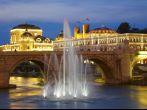 Macedonian's capital city Skopje. Old stone bridge; Shutterstock ID 149009693; Project/Title: AARP; Downloader: Melanie Marin