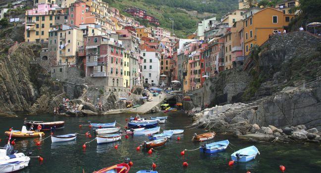 Village of Riomaggiore, Cinque Terre, Italy; 