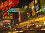 Neon signs in the Wan Chai District of Hong Kong Island.