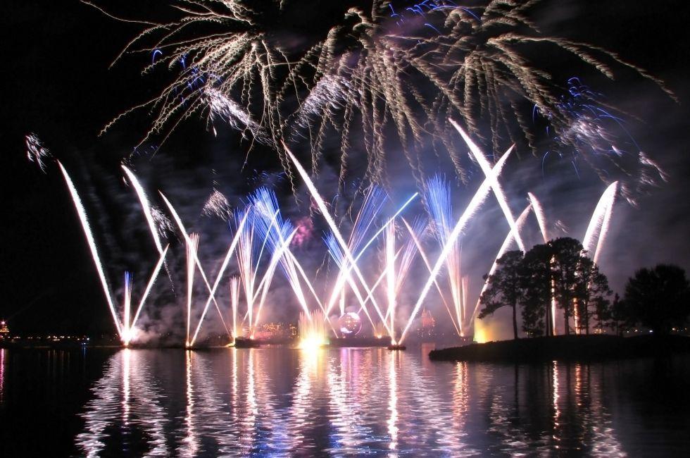 The IllumiNations: Reflections of Earth fireworks show at Epcot at Walt Disney World.