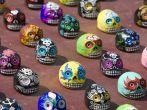 Venice Beach, CA March 8, 2008:  Painted papier mache skulls celebrating "Dia de los Muertes" (Day of the Dead) on sale at Venice Beach.; Shutterstock ID 11538886; Project/Title: Fodors; Downloader: Melanie Marin