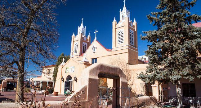 San Felipe de Neri Church in Old Town Alburqueque, New Mexico, USA
