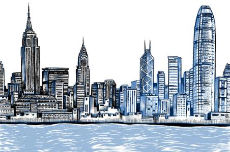 Hong Kong/New York illustration