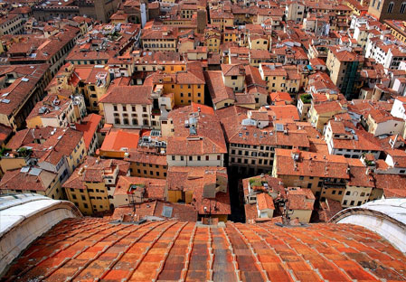 Duomo rooftops in Florence