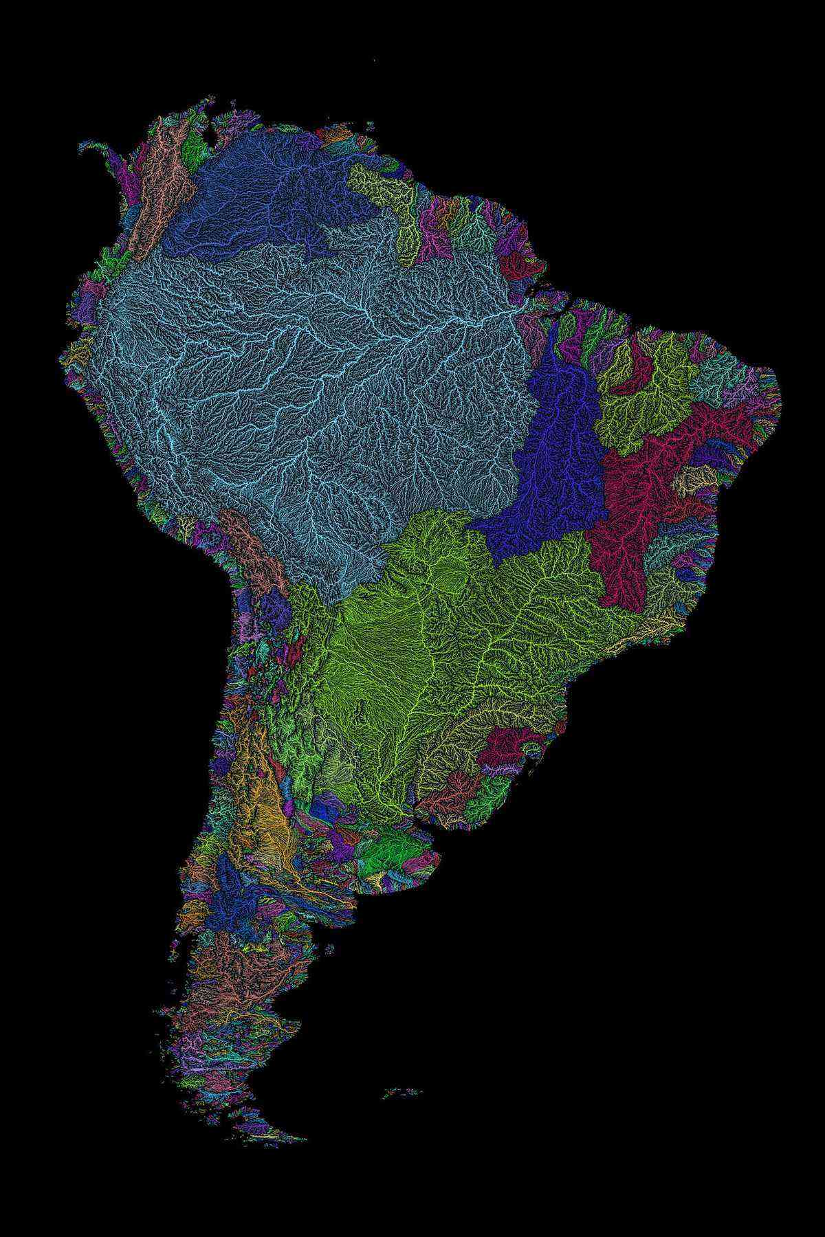 South_America_Rivers_Black_Catchments_Etsy2