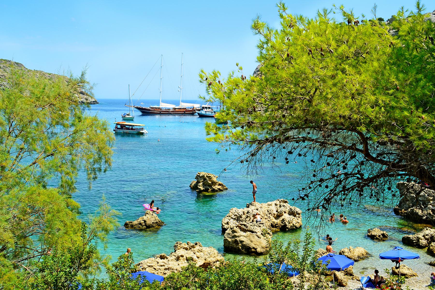Greece-Best-Beaches-Antony-Quinn-Bay-Faliraki-Rhodes