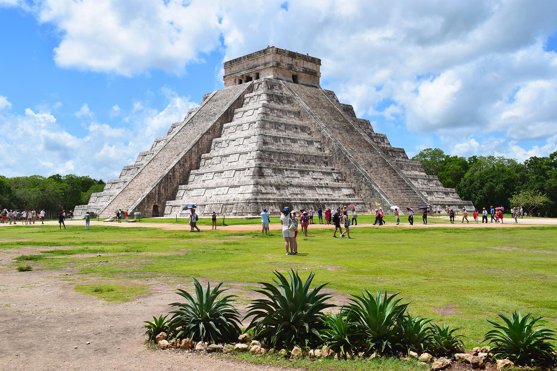 <a href='http://www.fodors.com/world/mexico-and-central-america/mexico/yucatan-and-campeche-states/experiences/news/discover-mayan-ruins-secret-cenotes-and-pink-lakes-on-these-10-day-trips-from-merida-mexico#'>From "Discover Mayan Ruins, Secret Cenotes, and Pink Lakes on These 10 Day Trips from Mérida, Mexico: Chichen Itza"</a>
