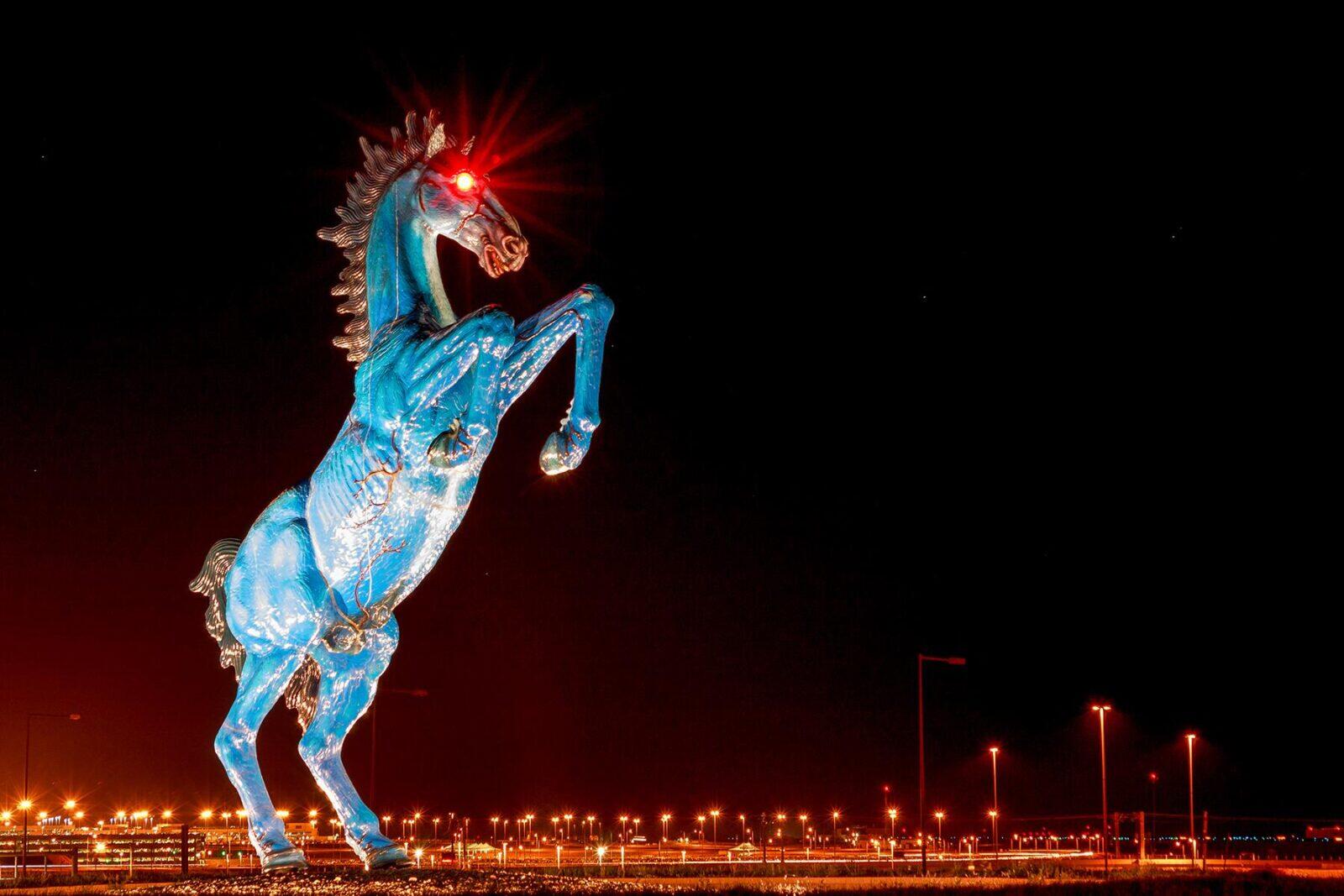 Blucifer What's the Story With Denver Airport's Scary Horse Statue?