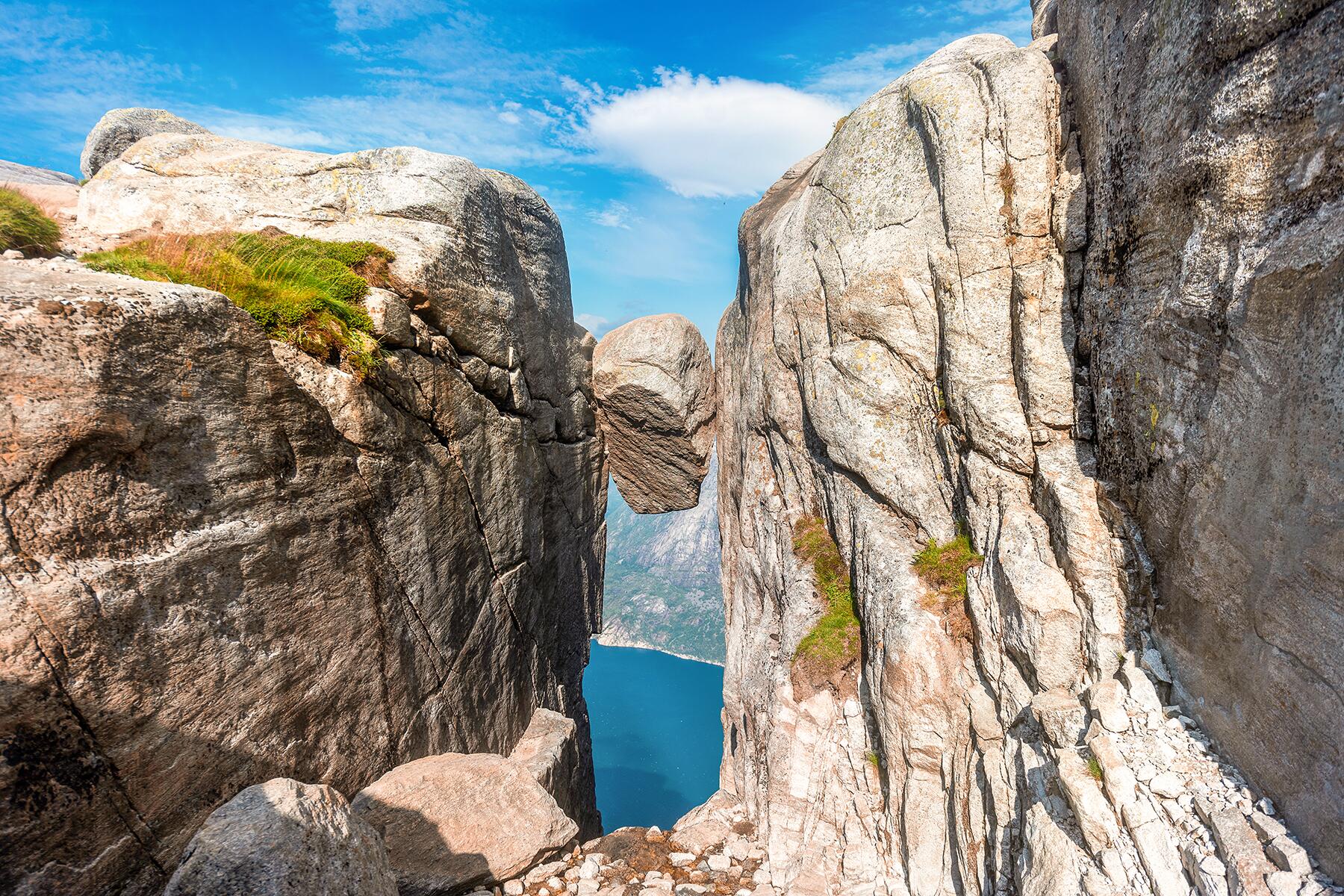 <a href='http://www.fodors.com/world/europe/norway/experiences/news/15-unbelievable-natural-wonders-in-norway#'>From "15 Unbelievable Natural Wonders in Norway: Kjerag"</a>