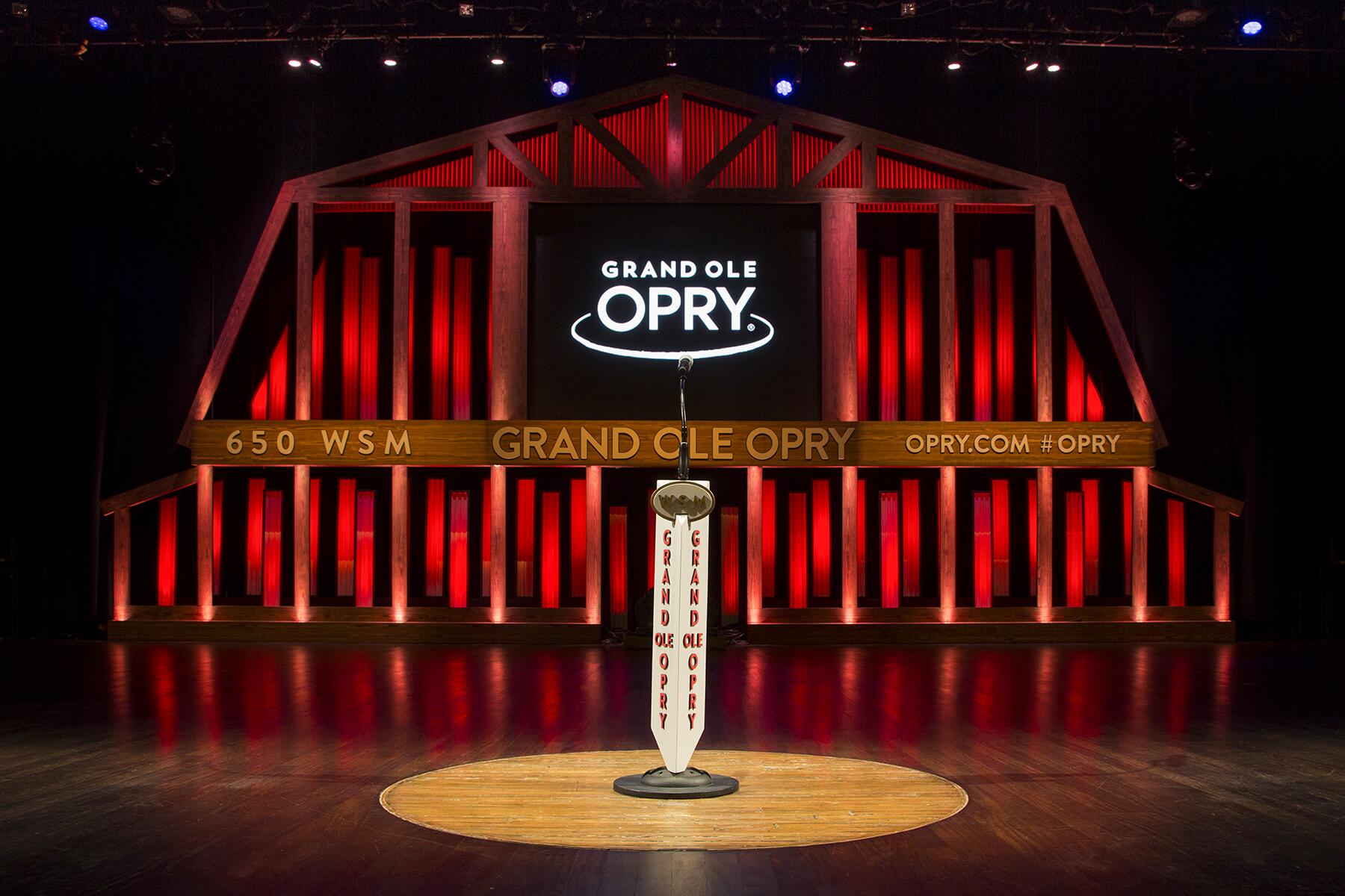 08_DollyPartonLandmarks__GrandOleOpry_8 Grand Ole Opry House Stage, Red (Credit Chris Hollo)