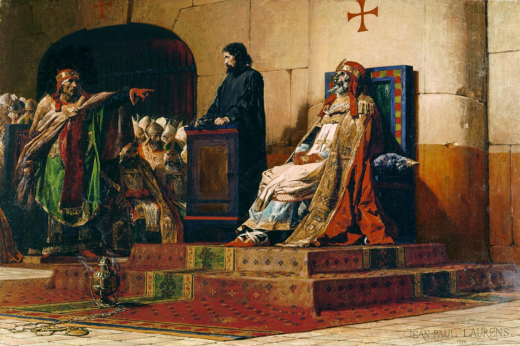 08_ThisCouldHaveBeenDrunkHistory__CadaverSynod_8 Jean_Paul_Laurens_Le_Pape_Formose_et_Etienne_VII_1870