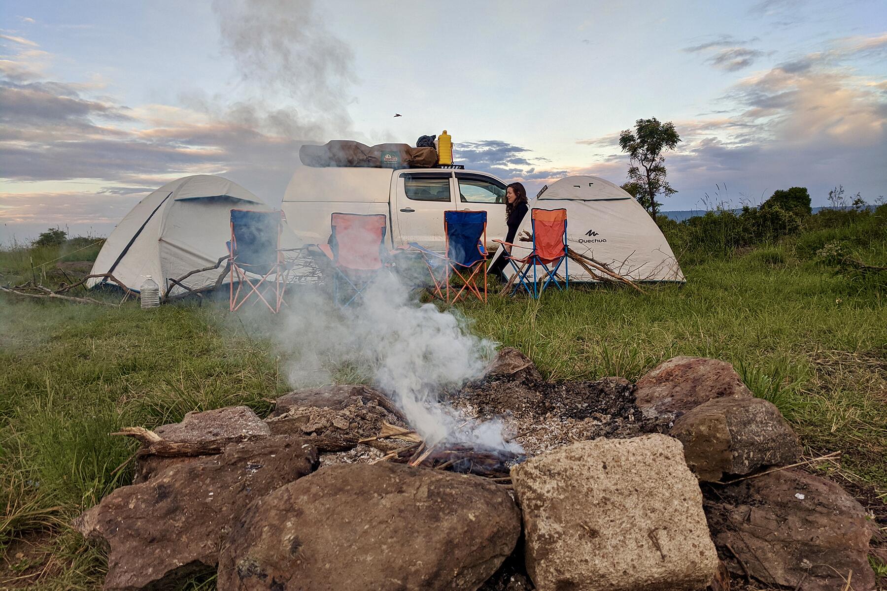 campsite and tents